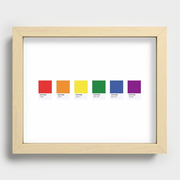 LGBT PANTONE DESIGN PRIDE COMMUNITY Recessed Framed Print
