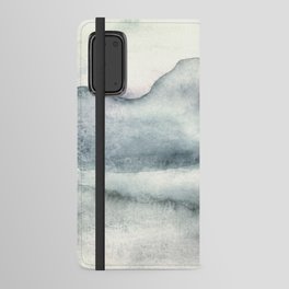 Silent Soft Grey Mountain Lake Android Wallet Case