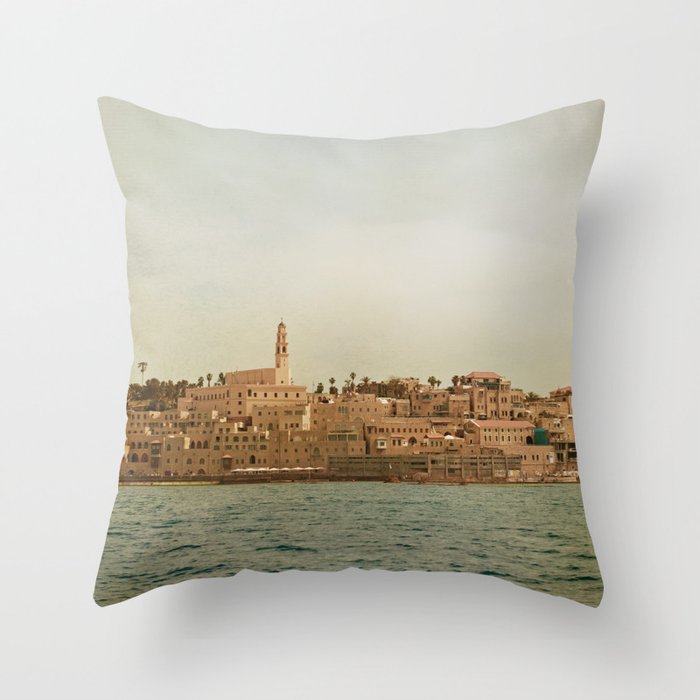 Jaffa from the Sea Throw Pillow
