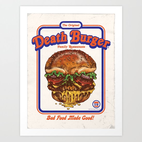 DEATH BURGER Art Print