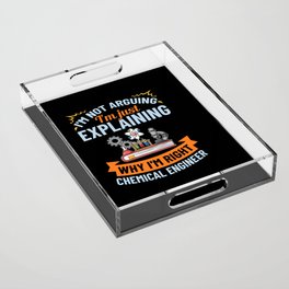 Chemical Engineer Chemistry Engineering Science Acrylic Tray