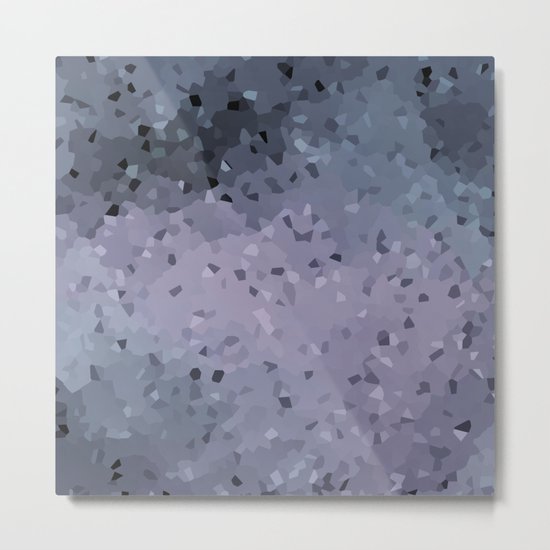 Abstract geometric pattern in blue grey and purple colours . Crystals Metal Print