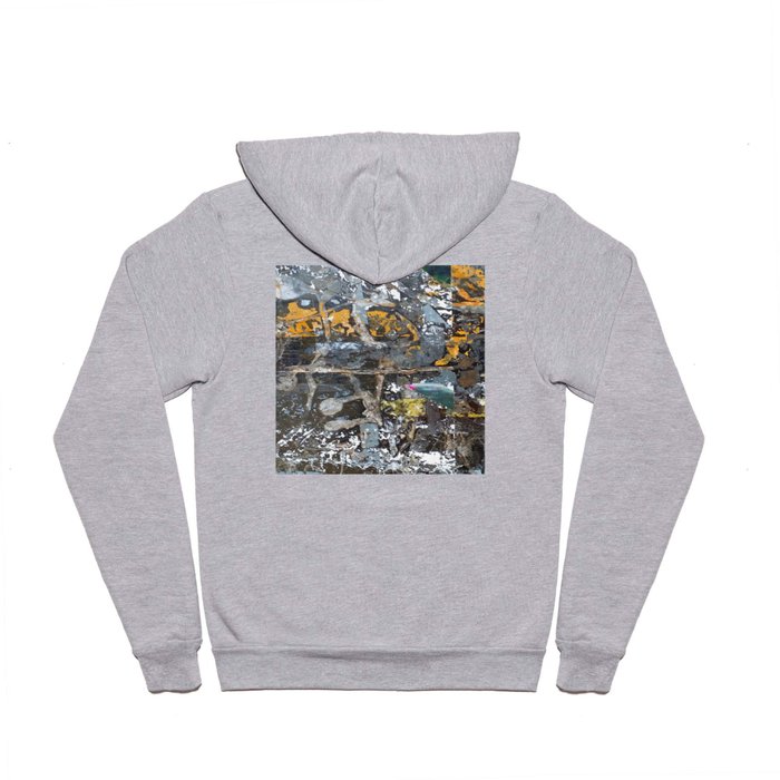 Fragmented Thoughts Abstract Painting on Metal Hoody