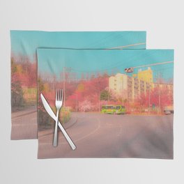 A vivid and dreamy spring season view in the Seoul, Korea  Placemat
