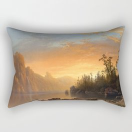 Sunset in California - Albert Bierstadt Rectangular Pillow
