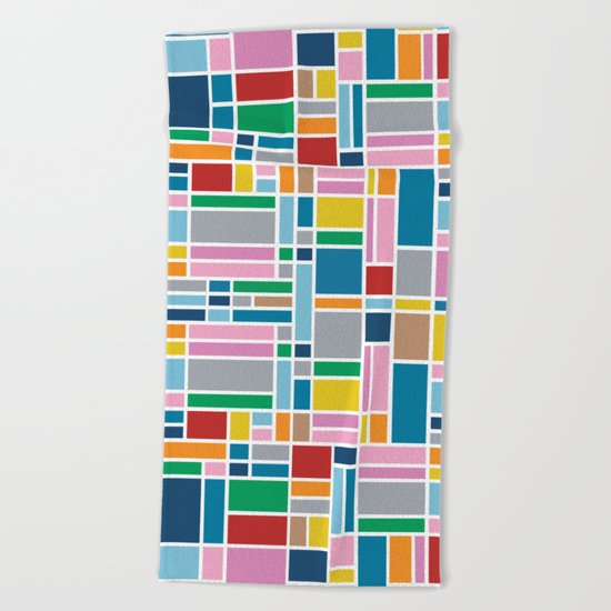 Stained Glass W Beach Towel