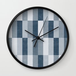 harmony stack - navy blue Wall Clock