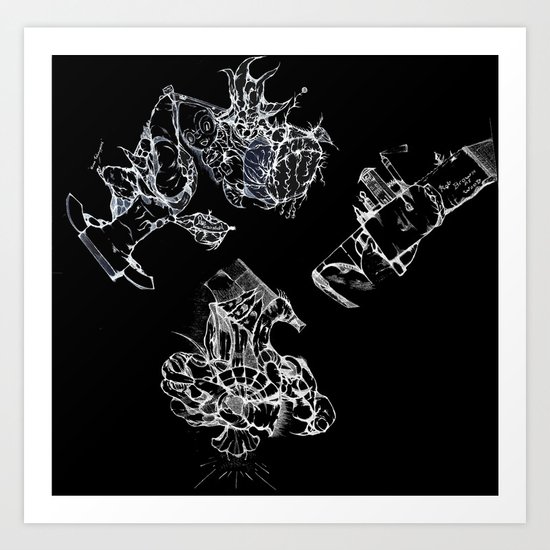 Reverse Sketches Art Print