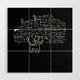 Schrodingers Cat In The Box - Funny Science Nerd Wood Wall Art
