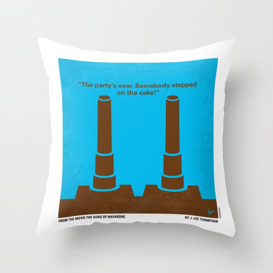 No168 My The Guns of Navarone minimal movie poster Throw Pillow