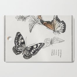 Butterflies (1910) by Morimoto Toko Cutting Board