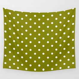 DOTS (WHITE & OLIVE) Wall Tapestry