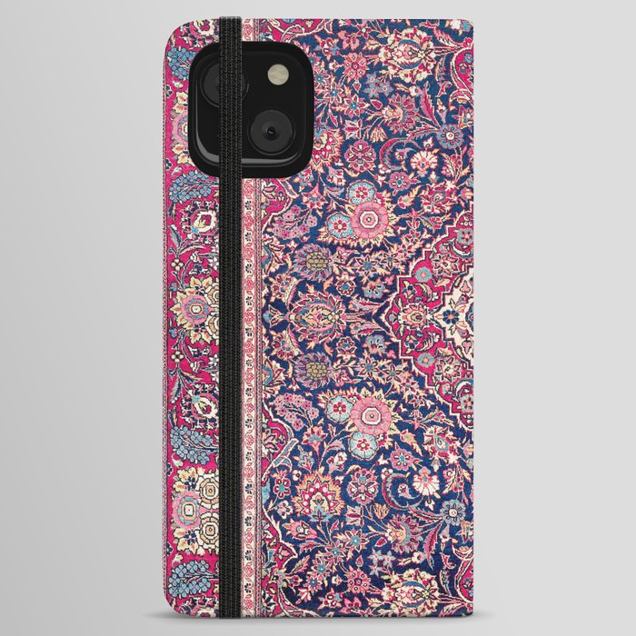 Kashan Central Persian Rug Print iPhone Wallet Case