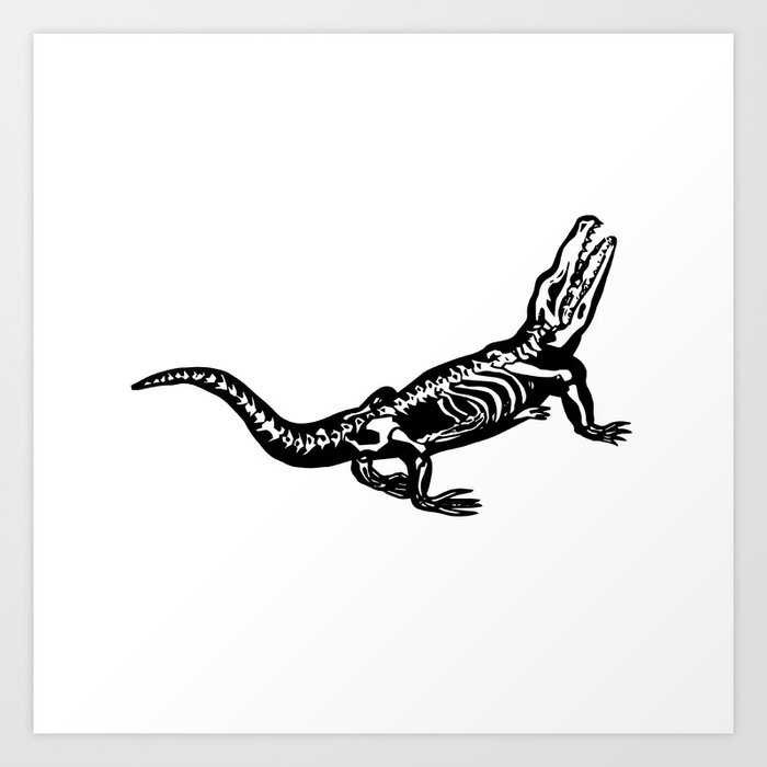 x-ray gator Art Print