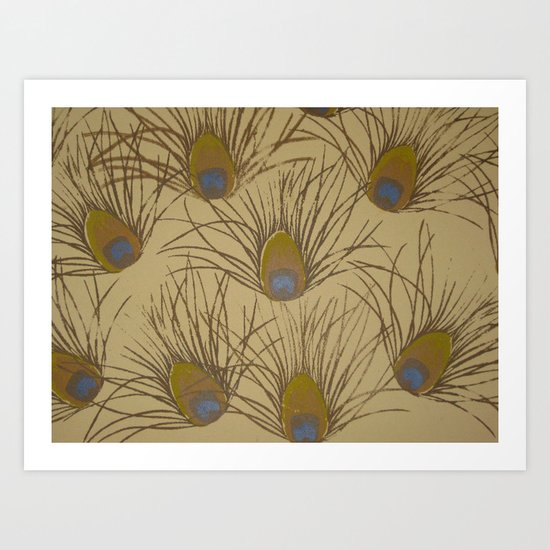 Peacock Screenprint Art Print