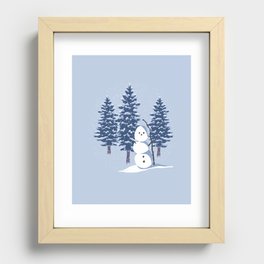 Winter Park Snowman Recessed Framed Print