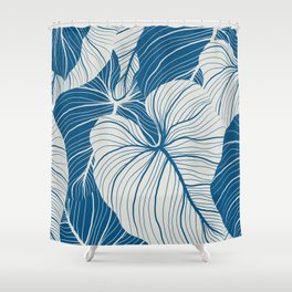 Botanical tropical leaves seamless pattern Shower Curtain