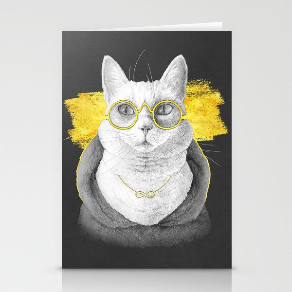Charcoal Cat Stationery Cards
