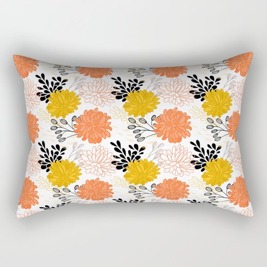 Flowers Pattern Rectangular Pillow