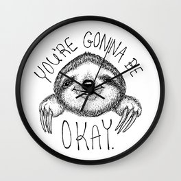 Slothspiration Wall Clock