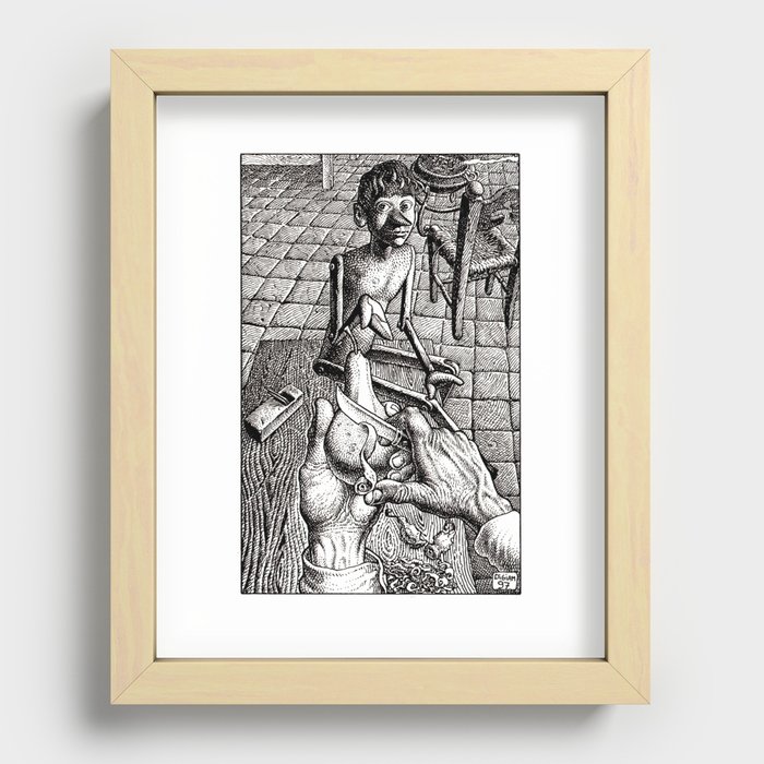 Pinocchio's Longing Recessed Framed Print
