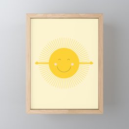hugged by the sun Framed Mini Art Print