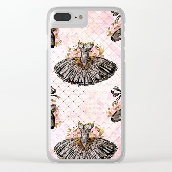 Black Tutu Ballerina Clear iPhone Case