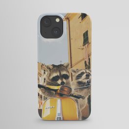 Raccoons on the road trip iPhone Case