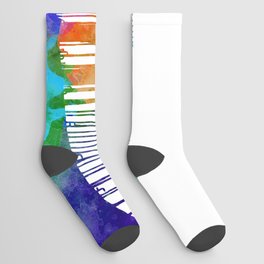 Golden gate bridge in watercolor Socks