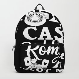 Casino Slot Machine Game Chips Card Player Backpack