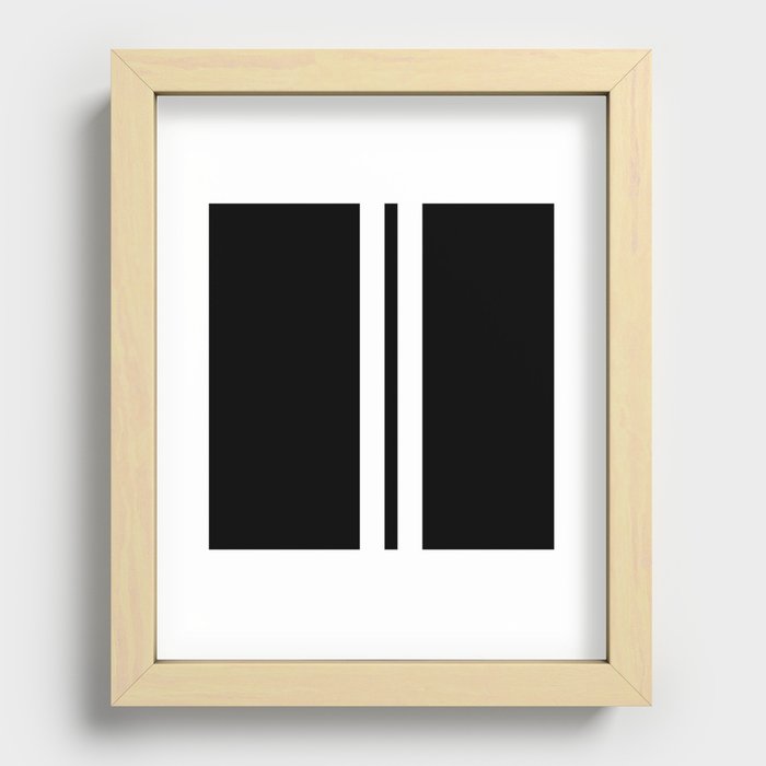 Black and White Big Stripe Recessed Framed Print