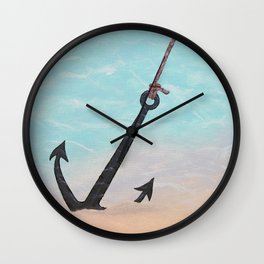 Anchored to Hope Wall Clock