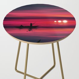 Sillhouettes Fisherman Sunset Side Table