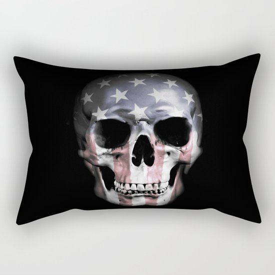 American Skull Rectangular Pillow