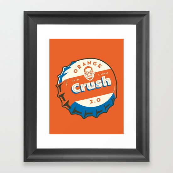 Denver's Orange Crush Defense TWO POINT OH! Framed Art Print