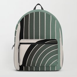 Gradient Arch - Green Tones Backpack | Zen, Green, Bold, Arches, Summer, Midcentury, Jade, Geometric, Century, Peaeful 