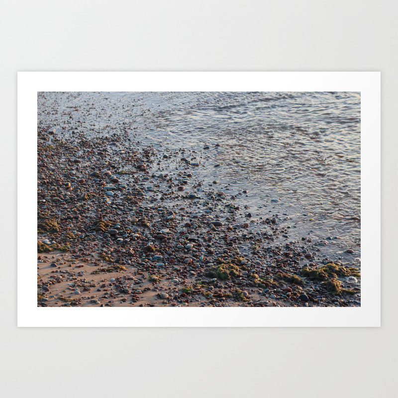 Pebble Beach Abstract Coastal Art Art Print By Seazencity Society6