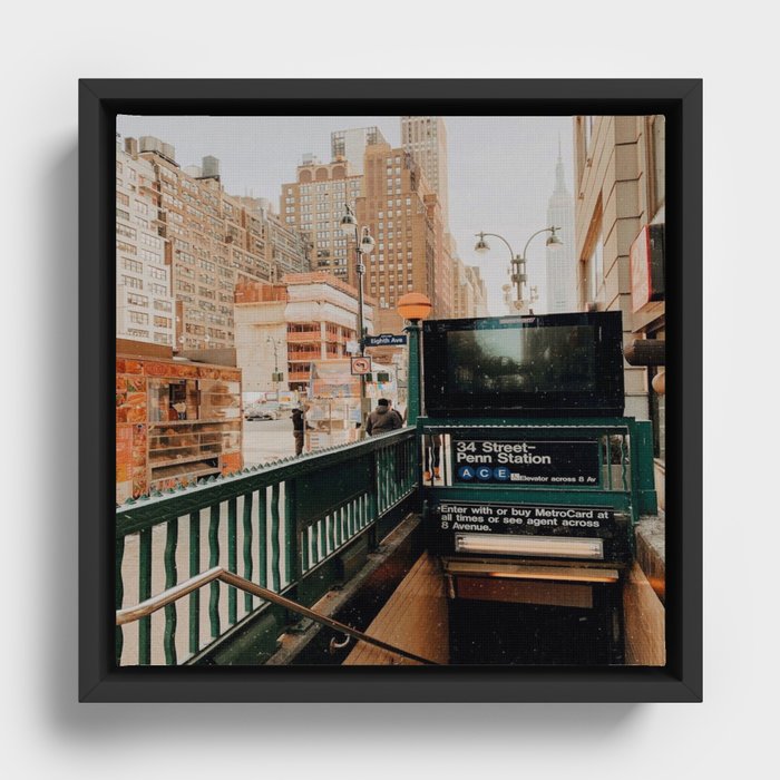 NYC subway Framed Canvas