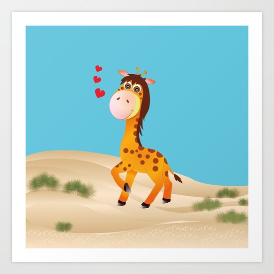 Little One Giraffe Art Print