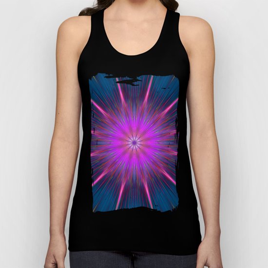 Artistic bright shining abstract star Unisex Tank Top