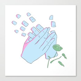 Surreal Comic Art with White Background Canvas Print