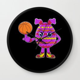 Basketball Easter Egg Costume for Basketball Player Kids Wall Clock