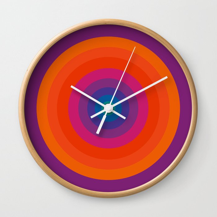 Retro Bullseye Pattern Wall Clock