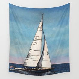 Close Aboard Her Wake Wall Tapestry
