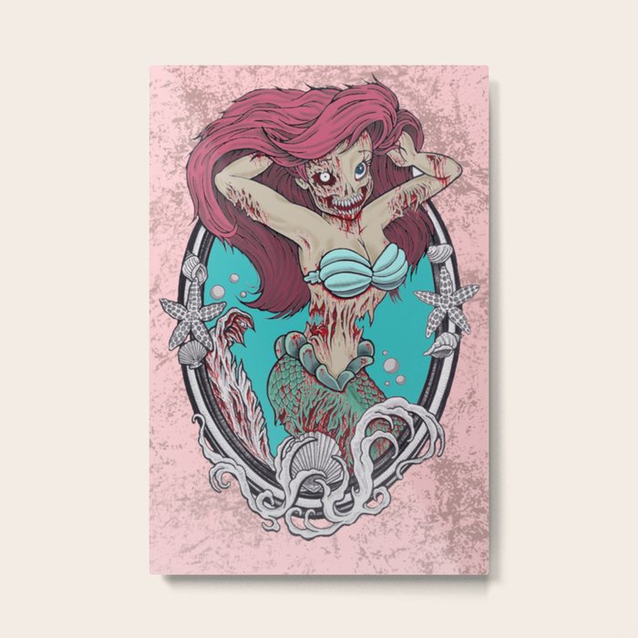 Zombie Little Mermaid 2 Metal Print By Liquidsugar Society6