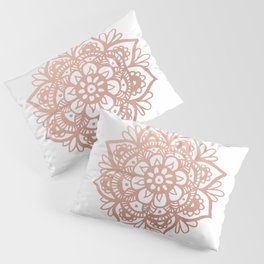 Rose Gold Mandala Pillow Sham