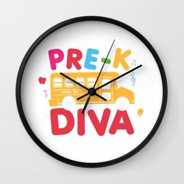 Pre-K Diva Wall Clock