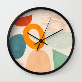 mid century modern abstract design Wall Clock