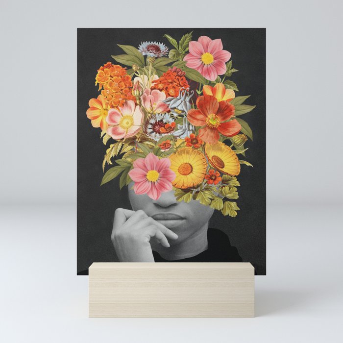 Colorful vintage bouquet Mini Art Print
