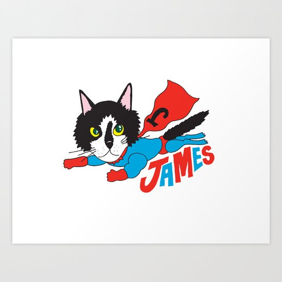 Super James Art Print